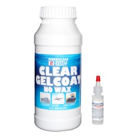 Fiberglass Supply Depot Clear UV Gelcoat No Wax Quart with 15cc Hardener (MEKP)