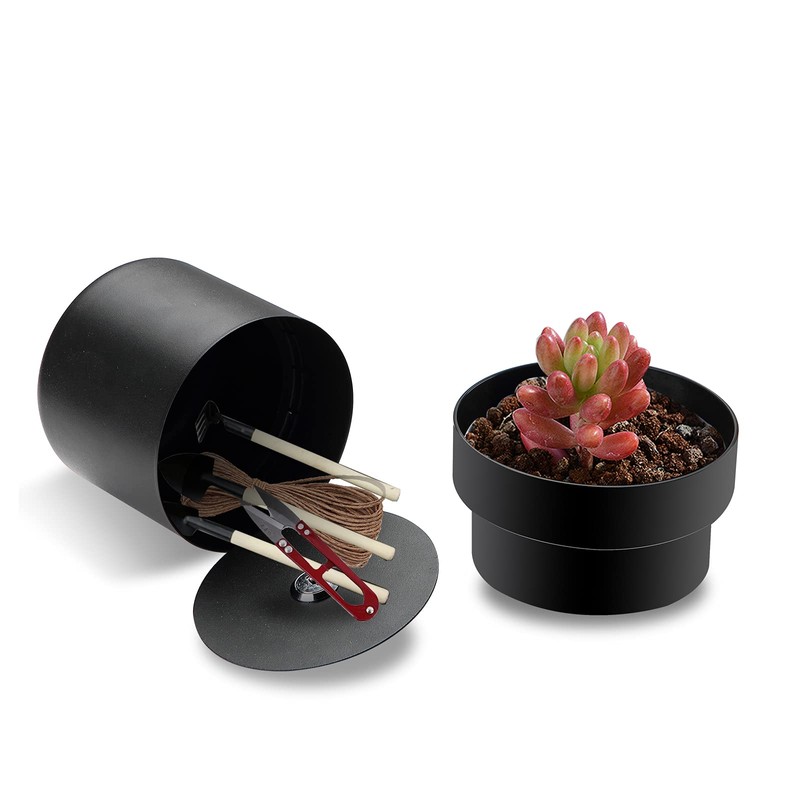 Younion Flower Pot Diversion Safe with Key Lock, Secret Stash