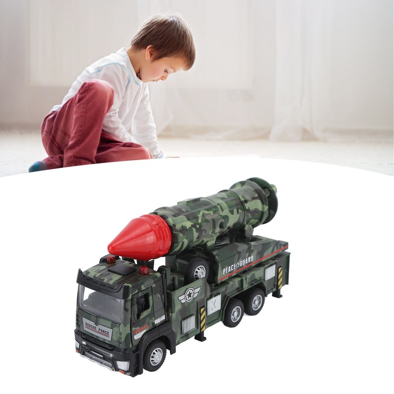 Missile Truck Toy High Simulation Strong Return Force Alloy Lights