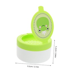 NOLITOY Box Powder Puff Powder Applicator Dusting Powder Container Powder Bottle Powder Travel Size Fluffy Powder Puff Powder Puff and Container Plush Green