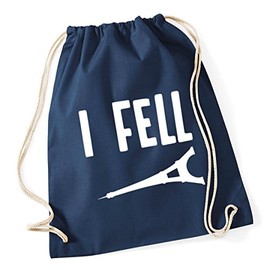 Hippowarehouse I fell tower Drawstring Cotton School Gym Kid Bag Sack 37cm x 46cm, 12 litres