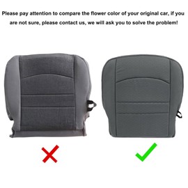 NLQR Front Diver Side Bottom & Foam Cushion Replacement Cloth Seat Covers Gray Compatible with Dodge Ram 1500 2500 3500 4500 5500 2013 2014 2015 2016 2017 2018