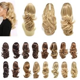 14 Long Thick Synthetic Ponytail Claw Clip in on Hair ExtensionsYou will definitely look charming with 14 long curly ponytail just in few secondsColour: Black, Off Black Dark Brown, Medium Brown, Light Brown, Ash Blonde, Bleach Blonde, Dark Blonde/Bleach