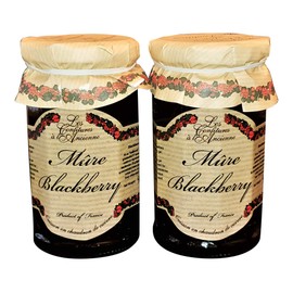 Set of 2 Jars, Les Confitures à la Ancienne, Mûre, Blackberry French Preserves, 9.5 oz Each