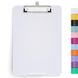 Hnogri A5 Clipboard with Storage, 6 x 9 Inch Nursing Clipboards Foldable Storage, Plastic Clipboards Foldable, Office Supplies, School Supplies, Menu Clipboards for Work, Clip Board Box