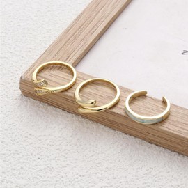 JeryWe 3-Piece Toe Ring, Gold, Adjustable, One Size Fits Most, Simple Foot Jewelry, Summer, Fashionable, Popular, Women's Foot Ring, Accessories, No Gemstone
