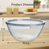 Ajrwiiy Large Glass Bowl for Sourdough Bread Making, 4.7 Quart