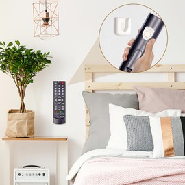 Heveer Remote Control Holder Strong Magnetic Holder Wall Mount Remote Control Holder for Home Office School Pack of 4 White