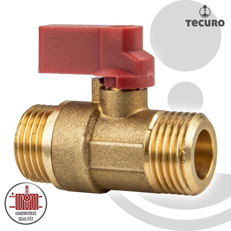 tecuro Mini Ball Valve on Both Sides Male Thread G