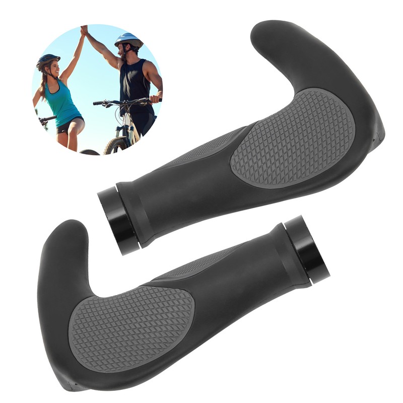 22.2mm Mountain Bicycle Ox Horn Handbar Bilateral Locking Durable Rubber