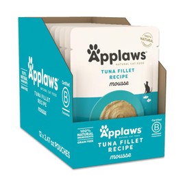 Applaws Wet Cat Food, 12 Count, Limited Ingredient Wet Cat Food Mousse, 2.47oz Mousse