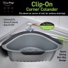 HomePrep Clip Colander, Anti-Slip, Sink Corner Strainer Machine Washable Drain