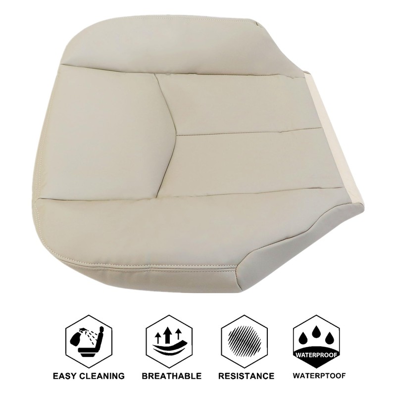 NLQR Driver Side Bottom Replacement Seat Cover Light Tan &