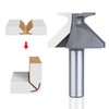 HUHAO 1/2" Shank R18 Seam Woodworking Router Bit, Arc Bending
