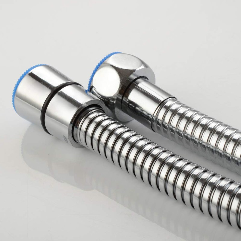 Extra Long Hand Shower Hose 118", Angle Simple Stainless Steel