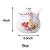 Mozacona Ceramics Retro Flower Sugar Bowl Spice Jar Storage Seasoning