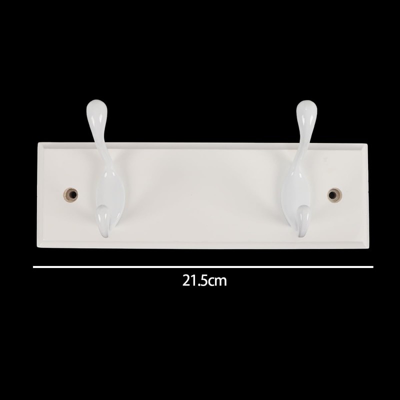 Gutol 2-Hook Door Wall Mounted Coat Rack, 22cm - White