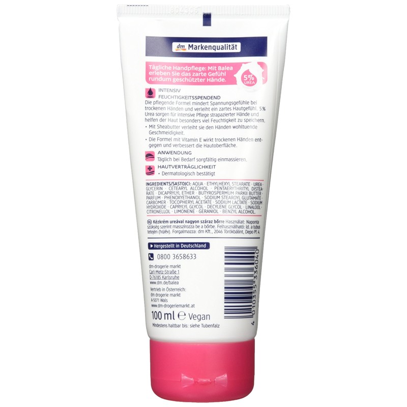 Balea Urea Hand Cream Pack of 3 x 100 ml