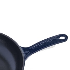 Made In Cookware - Enameled Cast Iron Skillet - Blue - Exceptional Heat Retention & Durability - Professional Cookware - Crafted in France - Induction Compatible