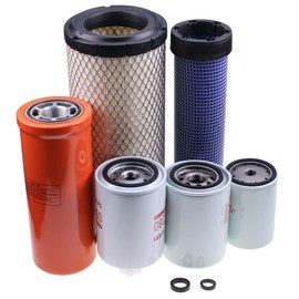 Filters Kit J934429 J931063 J930942 222425A1 222429A1 D126922 Compatible with Case 1845C & 1840 Maintenance (Radial Seal Air Filters)