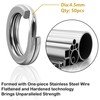Fishing Spinner Blades Split Rings Kit, 100 Pieces Colorado Willow