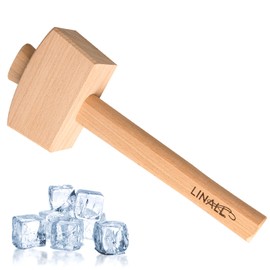 12" Wooden Mallet Manual Ice Hammer Mallet Beech Solid Carpenter Woodworking Mallet