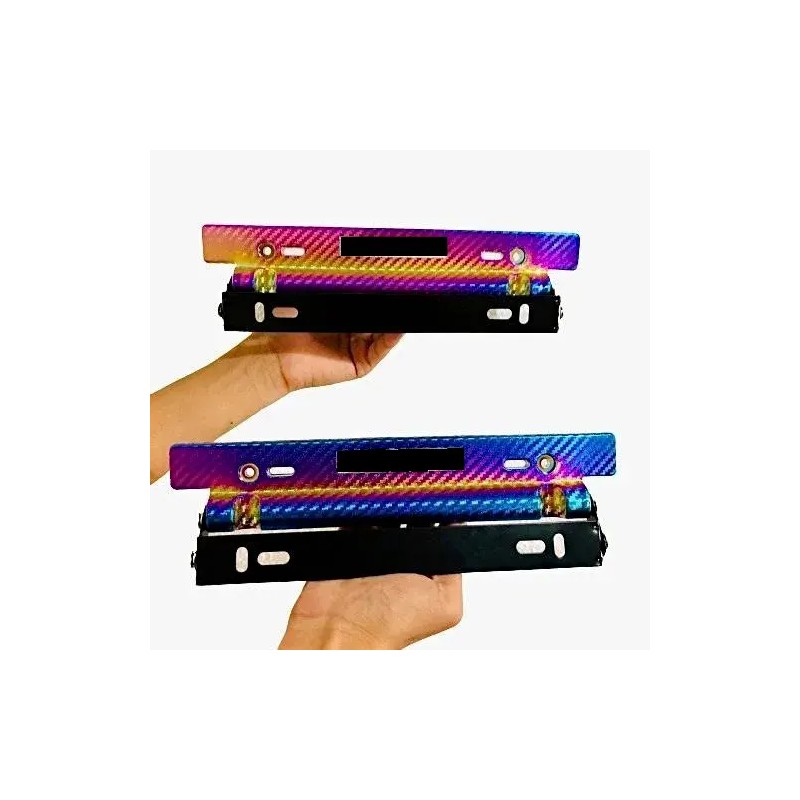 Porta Placa Tornasol Universal Doble Ajuste Posiciones Matricula Jdm