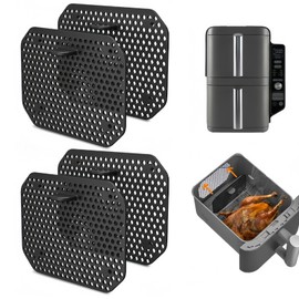 Pack of 4 Compatible with Ninja Double Stack XL Accessories, Compatible with Airfryer Double Stack, Splash Guard Compatible with Ninja Double Stack XL SL400EU and SL300EU