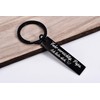 Premium Key Ring with Engraving "Fahr vorsichtig Mama" (German Language)