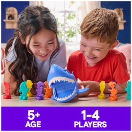 Spin Master Games, Shark Strike, Bowling Game with Wind-Up Jaw-Chomping Action, Easy Activity Toy for Preschoolers, Fun for Kids & Family, 2-4 Players, for Ages 5 & Up