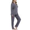 Cherrydew Women Long Sleeve Pajamas Set Bamboo Viscose Cooling Super-Soft