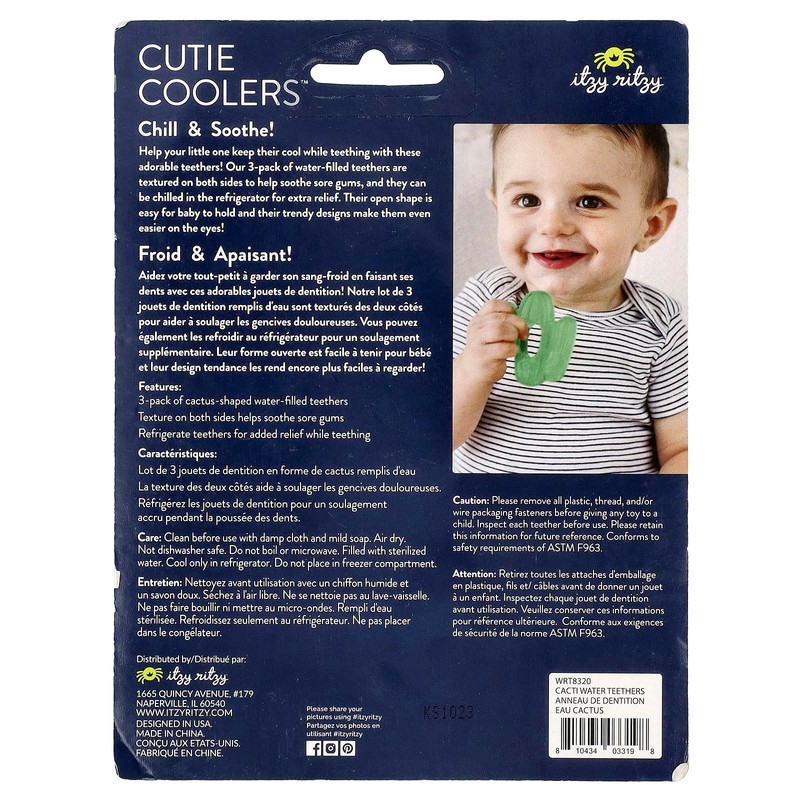 Itzy Ritzy Water-Filled Teethers - Cold Cutie Coolers Textured On
