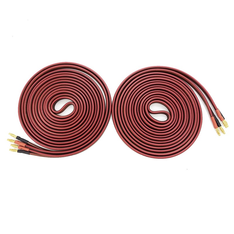 LONPOO Pure Copper Speaker Cable with Gold Plated Banana Connectors