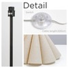 KUNJOULAM Modern Floor Lamp, Black Pole Floor Lamps, Simple Design