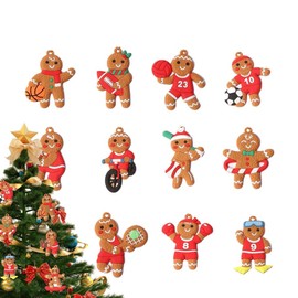 Set of 12 Christmas Tree Hanging Decorations Set, Gingerbread Man Pendant Christmas Decoration Christmas Tree Decoration Pendant, for Christmas Tree Decorations, Hanging Ornaments