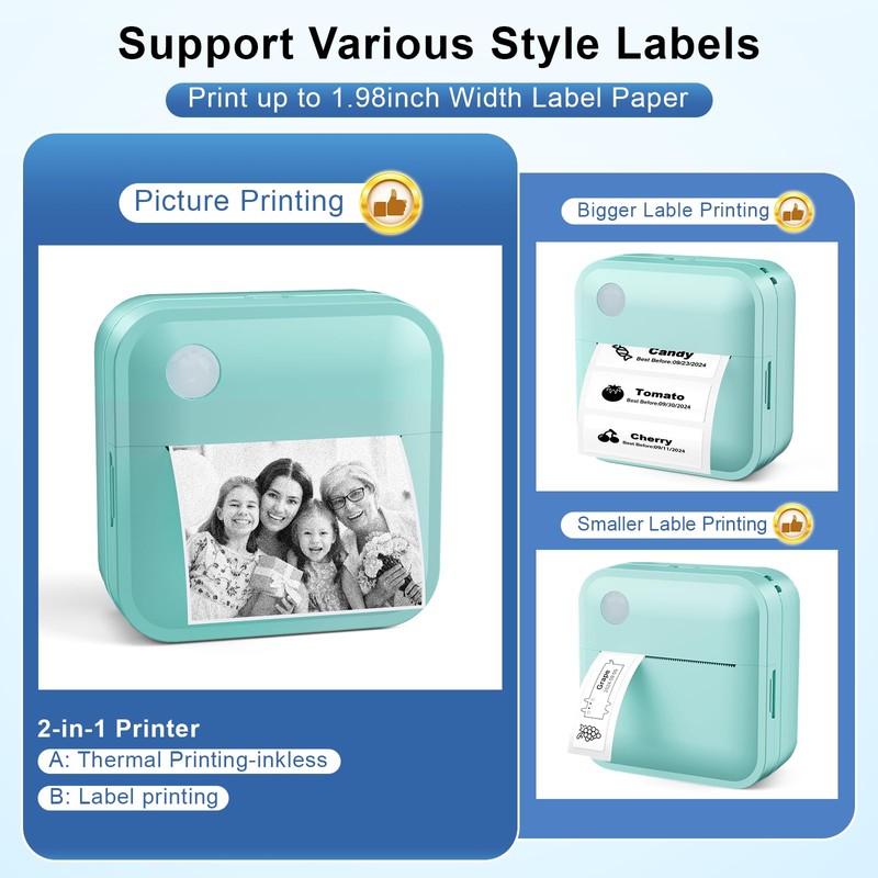Doobuli Label Maker Machine with Tape - Thermal Label Printer