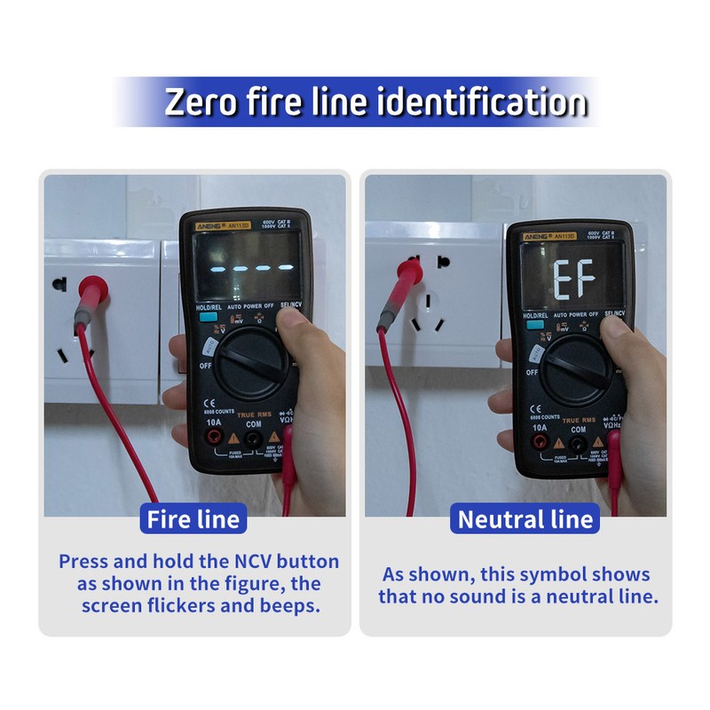 ANENG AN113D Digital Multimeter Electrical Meter 6000 Counts DC/AC Current