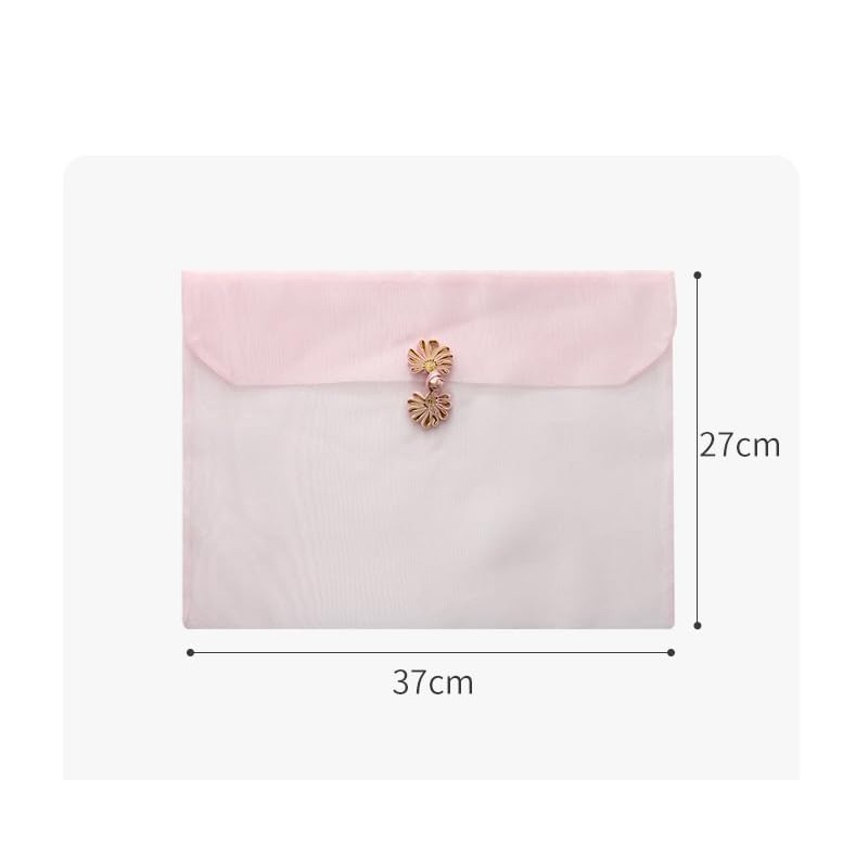 3 Pieces Scarf Storage Bag Beige Encrypted Matte Button Yarn
