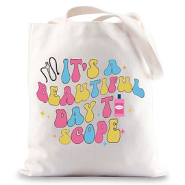 MYSOMY Endo Nurse Tote Bag Endoscopy Tech Gift GI Doctor Gift It's Beautiful Day To Scope Shoulder Bag GI Nurse Gift (TO SCOPE UK)