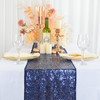 ShinyBeauty 12x72-Inch Rectangle-Sequin Table Runner- for Wedding/Party/Decor (12x72-Inch) (Navy Blue)