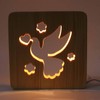 2W 3D Wood Carving Lamp Warm White Light Peace Dove