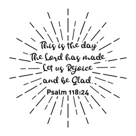 Family This is The Day The Lord Has Made Empowering Quote Wall Decal Decoration Psalm 118:24 Bible Verse Sun Rays Sun Shine Design Lasts Years and Easily Removable - Size: 10 in(W) x 10 in(H)
