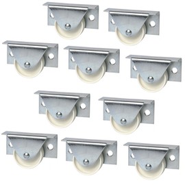 Gedotec Transport castors, furniture castors, rigid bed box castor on the side, box roller for screwing on, roll diameter 35 mm, side castor with load capacity 40 kg, made in Germany, pack of 10,