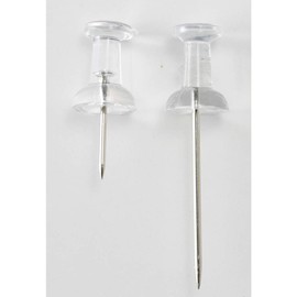 TRUSCO T-LDGB50-TM Long Dharma Pin, Transparent, Pack of 50