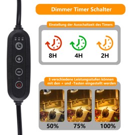 REPTI HOME Tortoise Heat Lamp Terrarium, Reptile UVA UVB Lamp Terrarium 25 W + 50 W, E27 Heat Lamp Basking Spot for Tortoise, Snake, Lizard