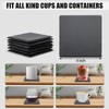 6 Pack Square Slate Drink Coasters, VIBRATITE 4 Inch Black