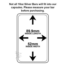 10oz Silver Bar Direct Fit Air-Tite Capsule Holder Qty: 5