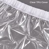 Reusable Waterproof TPU Adult Diaper Cover Pants, Clear/Frosted, S–XXL