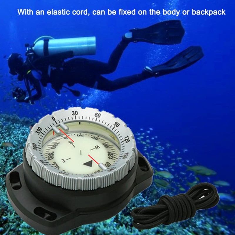 HEIYE Underwater Compass 50M Underwater Diving Compass Luminous Dive List