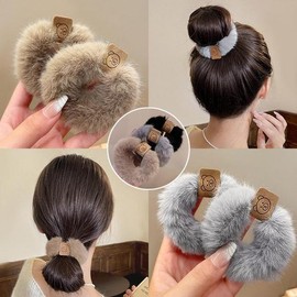 Hair tie, soft hair scrunchie, simple faux fur design / 머리 묶음 부드러운 헤어슈슈 심플한 인조퍼 디자인